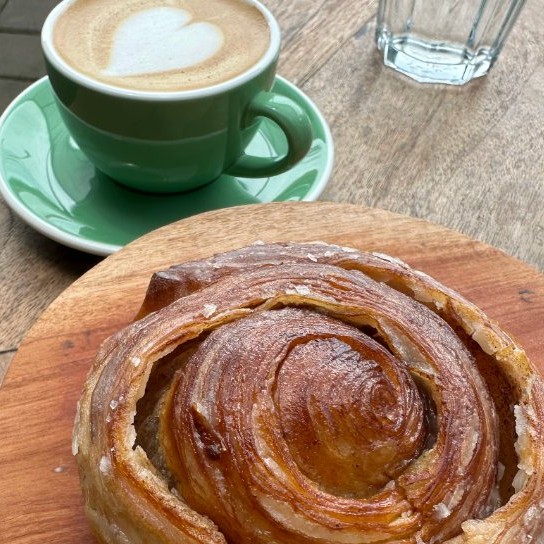 Coffee and pastry